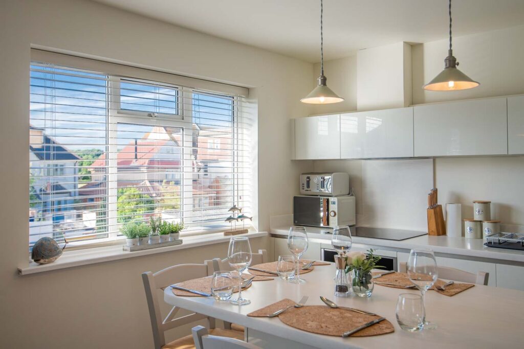 Gulls' Rest Living Area - Luxury holiday apartments in Hythe, Kent